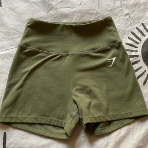Gymshark Dreamy Army Green High Waisted Short